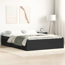 Estrutura de cama 160x200 cm preto