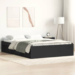 Estrutura cama de casal pequena 120x190 cm preto