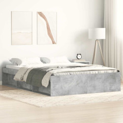 Estrutura cama de casal pequena 120x190 cm cinza cimento