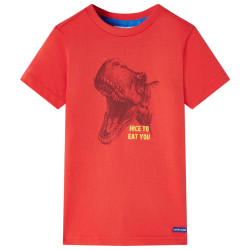 T-shirt para criança vermelho 128
