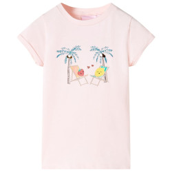 T-shirt de criança rosa-suave 140