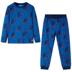 Pijama de manga comprida para criança azul-petróleo 92