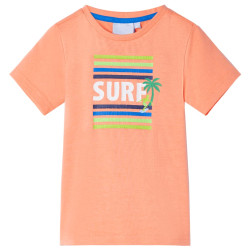 T-shirt para criança laranja-néon 140