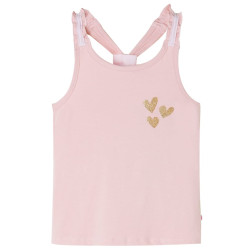 T-shirt de alças para criança rosa-claro 104