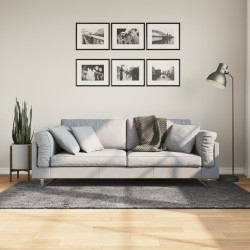 Tapete pelo curto macio e lavável huarte 100x200 cm antracite