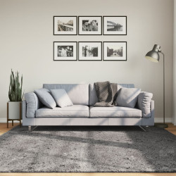 Tapete pelo curto macio e lavável huarte 200x200 cm antracite