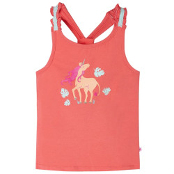 T-shirt de alças para criança coral 128