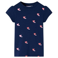 T-shirt infantil azul-escuro 104