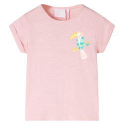 T-shirt de criança rosa-claro 140