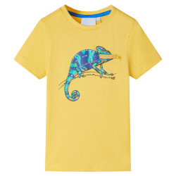 T-shirt de manga curta para criança ocre-claro 104
