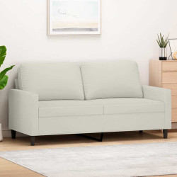 Sofá de 2 lugares veludo 140 cm cor creme