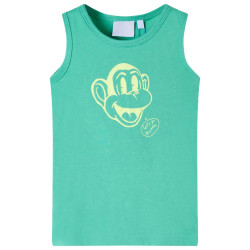 T-shirt de manga cava para criança verde 116