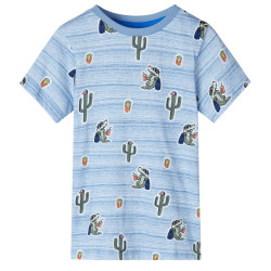 T-shirt de criança mistura de azuis 140