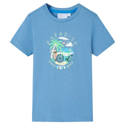 T-shirt de criança azul médio 116
