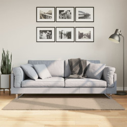 Tapete pelo curto macio e lavável huarte 80x150 cm cor areia
