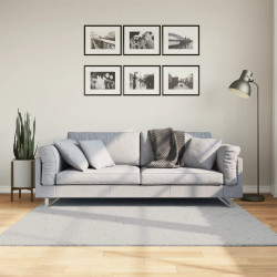 Tapete pelo curto macio e lavável huarte 160x160 cm cinzento