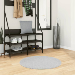 Tapete pelo curto macio e lavável huarte ø 80 cm cinzento