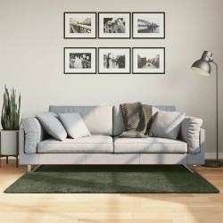 Tapete pelo curto macio lavável huarte 80x150 cm verde-floresta
