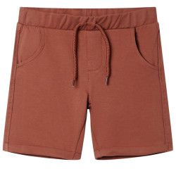 Calções de criança com cordão castanho 128