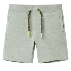 Calções de criança com cordão caqui-claro mesclado 140