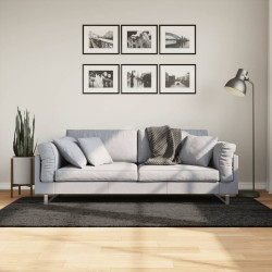 Tapete de pelo alto aspeto brilhante istan 100x200cm antracite