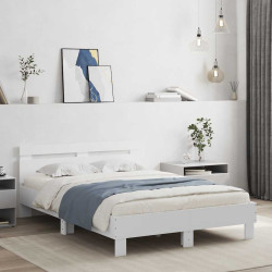 Estrutura cama c/ cabeceira 120x200 cm derivados madeira branco
