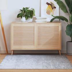 Portas de armário 2 pcs com design de persiana pinho maciço