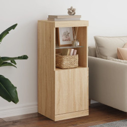 Aparador com luzes LED 41x37x100 cm carvalho sonoma