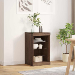 Aparador com luzes LED 41x37x67 cm carvalho castanho