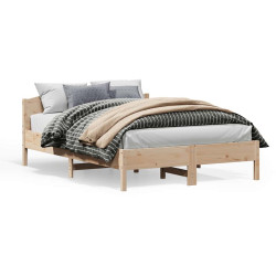 Cama sem colchão 140x200 cm madeira de pinho maciça