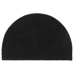 Tapete de porta semicircular 40x60 cm fibra coco tufada preto