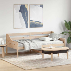 Sofá-cama sem colchão 80x200 cm madeira de pinho maciça