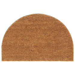 Tapete de porta semicircular 40x60 cm fibra coco tufada natural