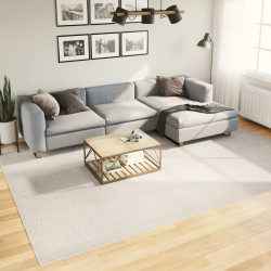 Tapete de pelo curto iza visual escandinavo 240x340cm cor creme
