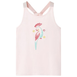 T-shirt de alças para criança rosa suave 116
