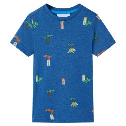T-shirt para criança azul-escuro mesclado 104