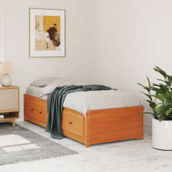 Sofá-cama sem colchão 90x190 cm pinho maciço castanho-mel