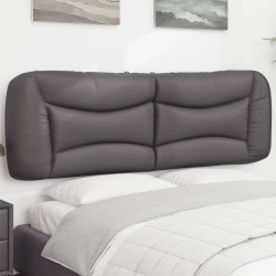 Almofadão de cabeceira hvar 160 cm couro artificial cinzento