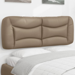Almofadão de cabeceira hvar 140 cm couro artificial cappuccino