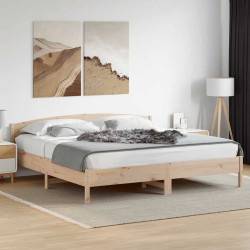 Cama sem colchão 180x200 cm madeira de pinho maciça