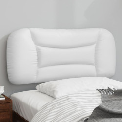 Almofadão de cabeceira hvar 90 cm couro artificial branco
