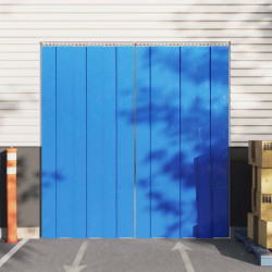 Cortina de porta 300 mm x 2,6 mm 25 m PVC azul