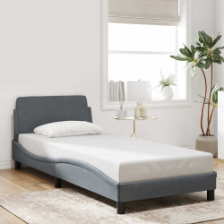 Estrutura de cama dover 80x200 cm veludo cinzento-escuro
