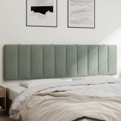 Almofadão de cabeceira hanko 180 cm veludo cinzento-claro
