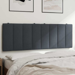 Almofadão de cabeceira hanko 120 cm veludo cinzento-escuro
