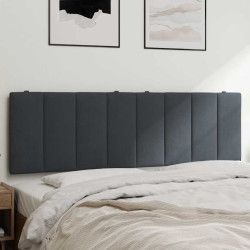 Almofadão de cabeceira hanko 160 cm veludo cinzento-escuro