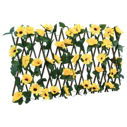 Treliça de hera artificial extensível 180x20 cm amarelo