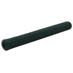Cerca arame galinheiro 25x1,2 m aço c/ revestimento PVC verde