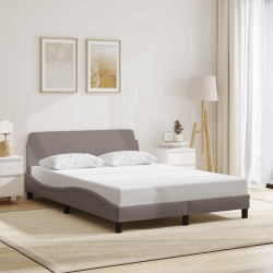 Estrutura de cama dover 140x190 cm tecido castanho-acinzentado