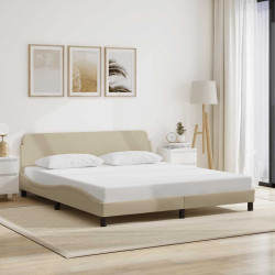Estrutura de cama dover 180x200 cm tecido cor creme